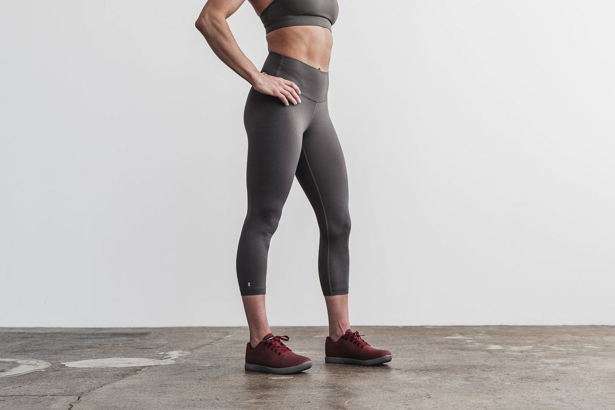Nobull High-Rise Crop Women\'s Tights Dark Grey | Australia (DH7149)